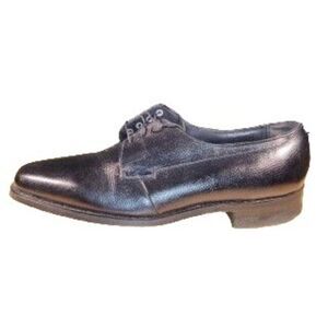 Florsheim Oxford Cap Toe Shoes Men sz 11 D‎ Black Leather Lace Up Preppy